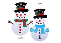 31 PCS Detachable Ornaments 20 X 39 Inch DIY Felt Christmas Snowman Games Set