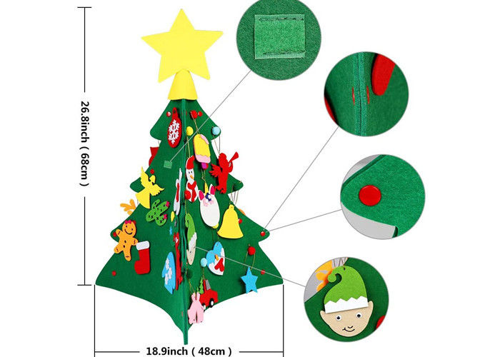 Self Adhesive 5mm Homemade Felt Christmas Tree Decorations